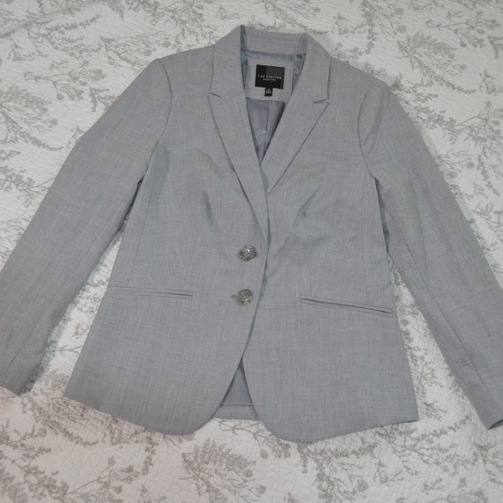 The Limited Light Grey Two-Button Blazer - Size 8